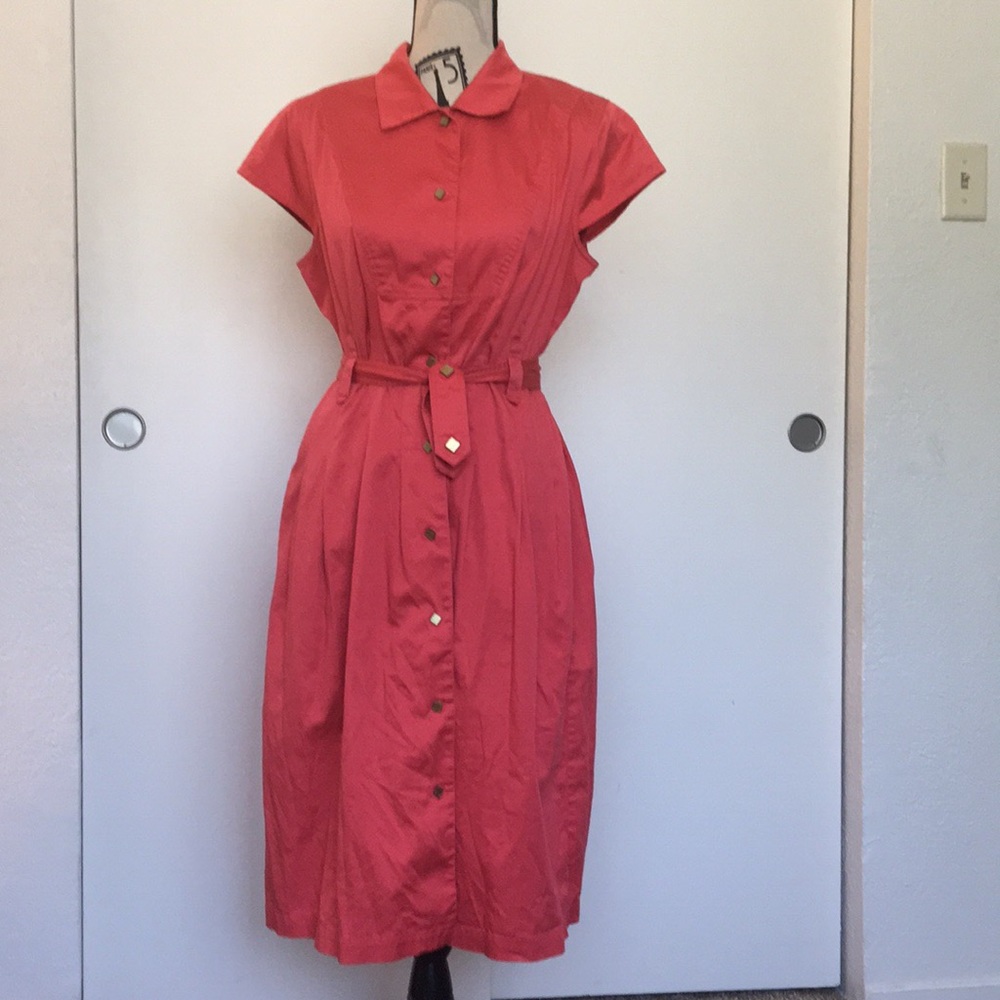 Coral ALFANI dress Size 12 W/ Pockets